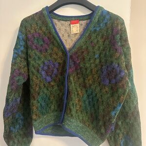 Vintage Kenzo Green Floral Sweater